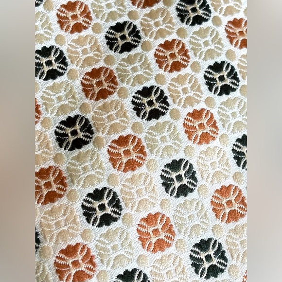 Vintage Hippie Disco Wide Neck Tie Orange Green 70s - Picture 2 of 2
